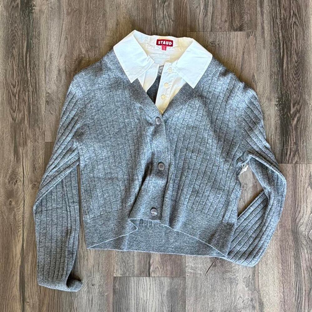Staud wool blend grey and